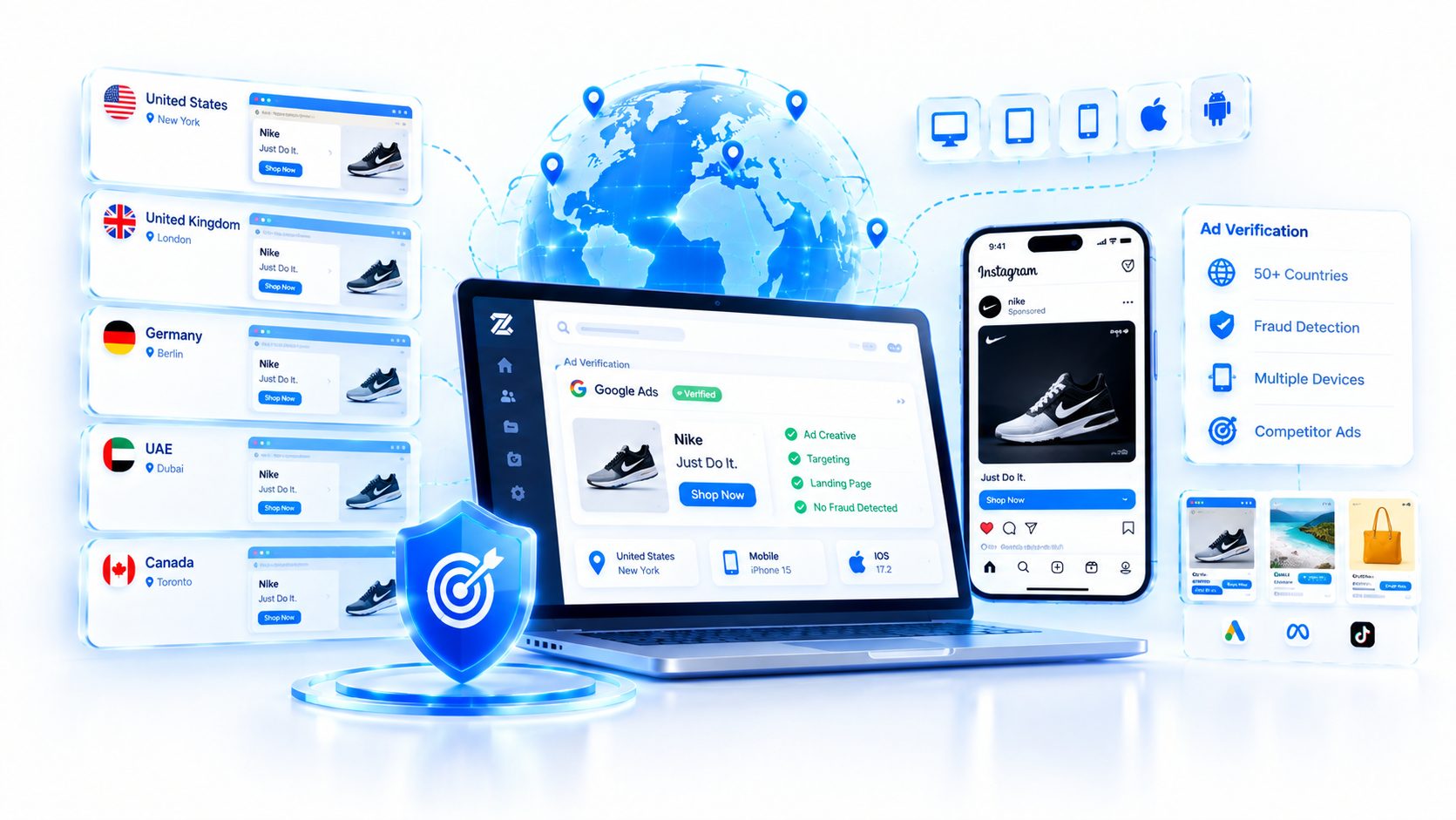 Global Ad Monitoring � verify ads from any location worldwide